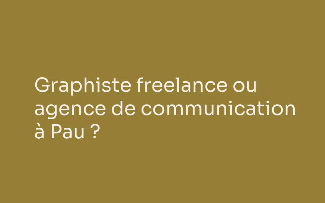 Mockup illustrant le choix entre une graphiste freelance et une agence de communication à Pau